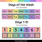 Colorful Classroom Calendar Set with Weather, Seasons, Days & Dates preview 6