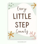 Every Little Step Counts — Boho Minimalist Growth Mindset Poster, Neutral Handwritten Wall Art for Kids, Teens, Classroom & Home Decor preview 2