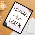 Mistakes Help You Learn — Boho Minimalist Growth Mindset Poster, Neutral Handwritten Wall Art for Kids, Teens, Classroom & Home Decor preview 4