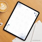 2026 Calendar Printable Download | Soft Blue Wildflower Watercolor Vertical Calendar | To-Do List & Notes Pages Included | Letter Size | Minimal Botanical Planner preview 7