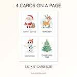 16 Cute Colorful Christmas Flashcards | Printable Holiday Cards | 3.5x5 inch | Kids Learning & Classroom Decor preview 3