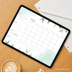 2026 Calendar Printable Download | White and Green Elegant Illustrated Leaves Calendar | Simple Monthly Planner | Letter Size | Desk & Wall Decor preview 5