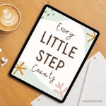 Every Little Step Counts — Boho Minimalist Growth Mindset Poster, Neutral Handwritten Wall Art for Kids, Teens, Classroom & Home Decor preview 4