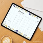 2026 Calendar Printable Download | Calm Colorful Pastel Watercolor Floral Calendar | Soft Aesthetic Monthly Planner | Letter Size | Desk & Wall Decor preview 5