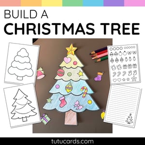 Christmas Tree Craft Book | No-Prep Holiday Coloring & Writing Activity - coloring_pages
