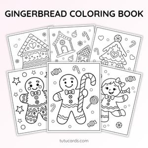Gingerbread Man & Gingerbread House Coloring Pages + Writing Templates - coloring_pages