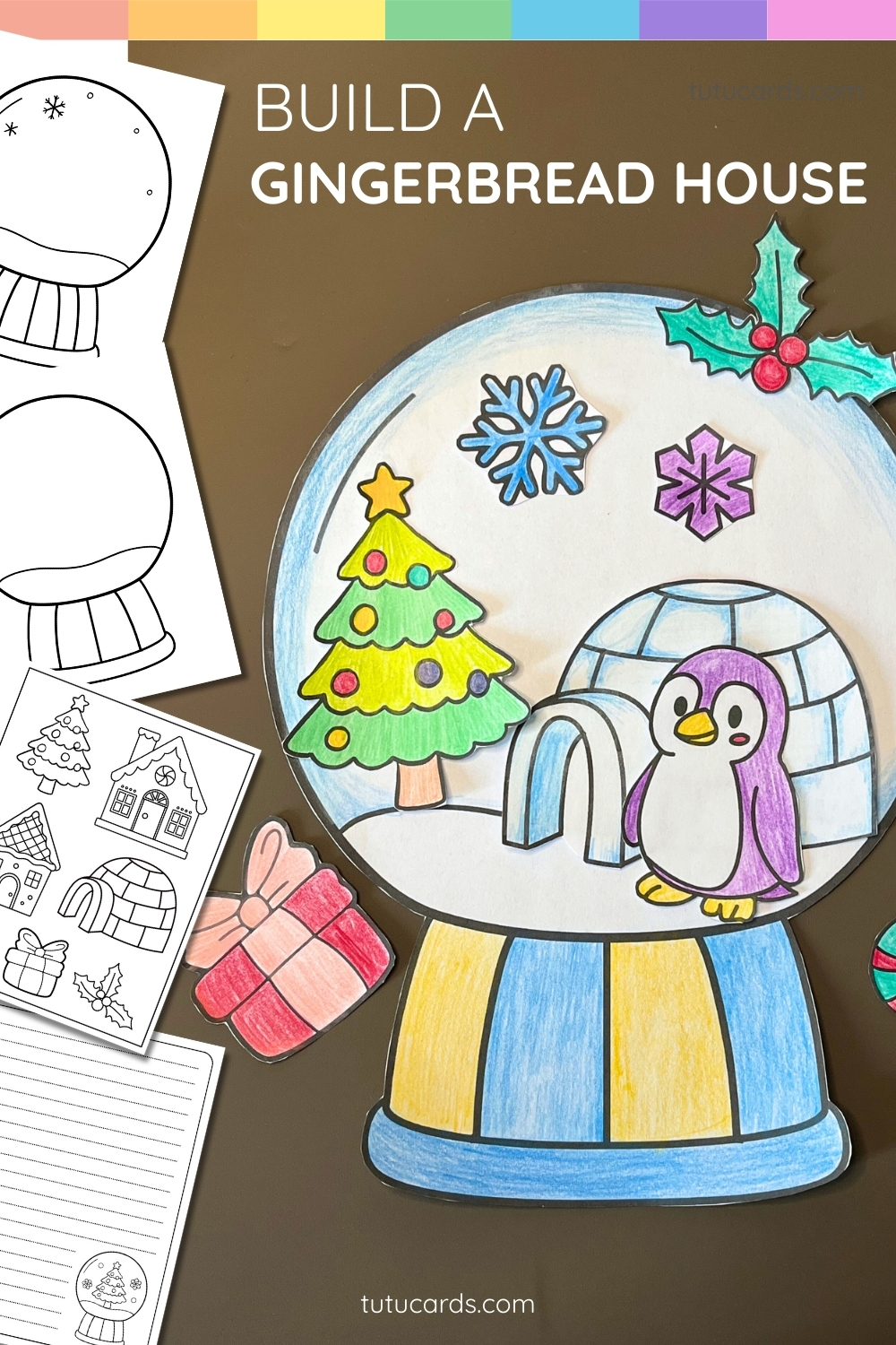 Snow Globe Craft Book | Winter Coloring & Writing Activity – Printables ...