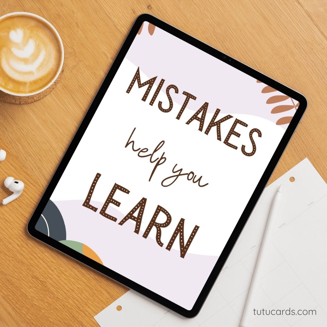 Mistakes Help You Learn — Boho Minimalist Growth Mindset Poster ...